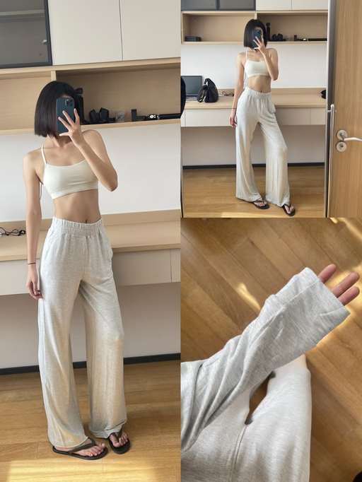  【小红书超火】【老钱风阔腿裤】