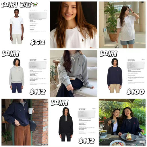 【老钱小马标】PRL全线参加8折，收最经典彩标白Tee