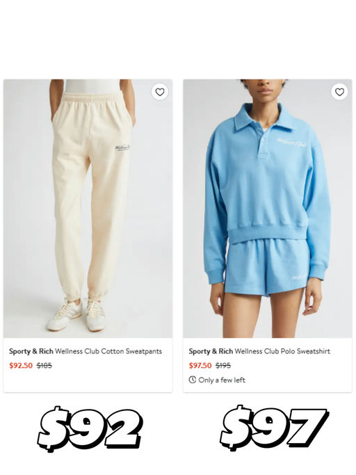 🤑【新款再降！】【Sporty & Rich 5折】