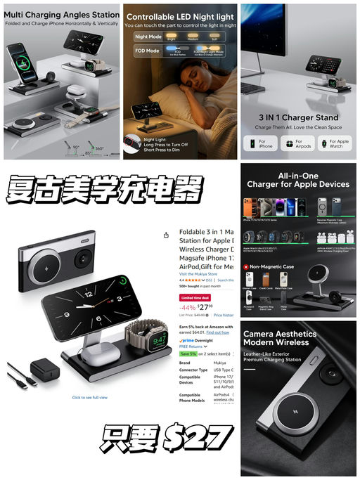 【复古美学充电器】【差旅必备，颜值超高】