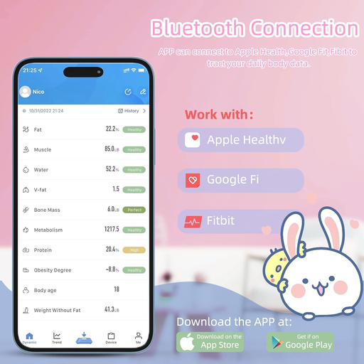 【可爱】兔兔体重秤