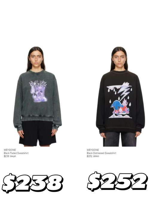 【卫衣季】We11done 抄底价