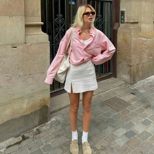 【喵喵同款】彩标衬衫，5折