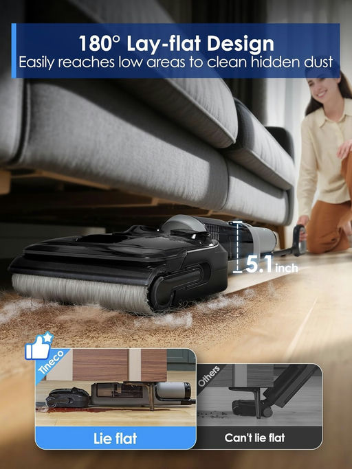 【最新款，史低价】【Tineco 180°平躺洗地机】