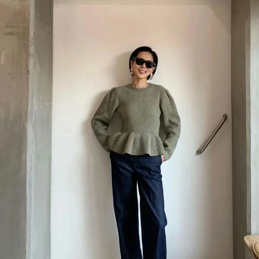 【最后几件】Lisa/金高银同款Lemaire本季最热门的荷叶边毛衣