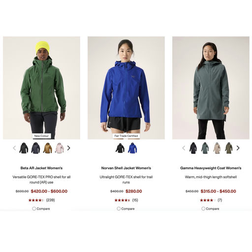 【开跑！】Arcteryx官网大促7折起 