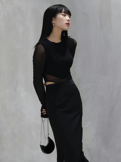 【网纱+鱼骨】【显瘦Buff叠满】