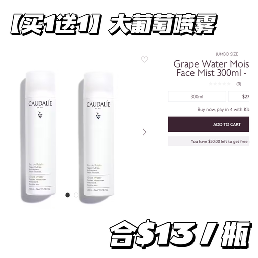 【买1送1】补水必备葡萄大喷~