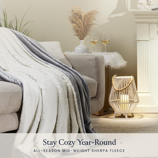 【双面羊羔绒盖毯】$7