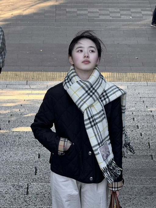 🎠【100 % 纯羊绒】【BBR 双面双色围巾】