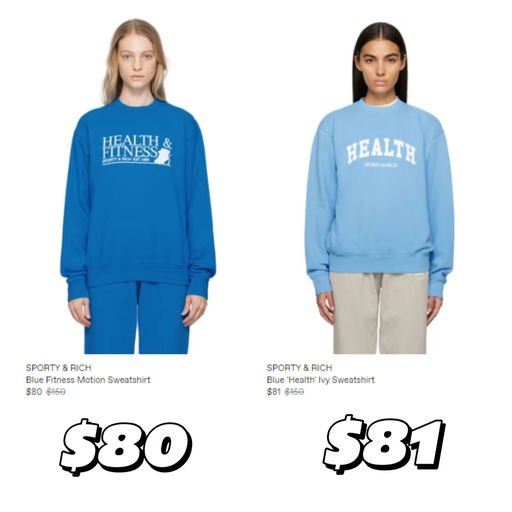 「#SS大促结束倒计时 」【卫衣应季37折】Sporty & Rich 卫衣三降抄底啦