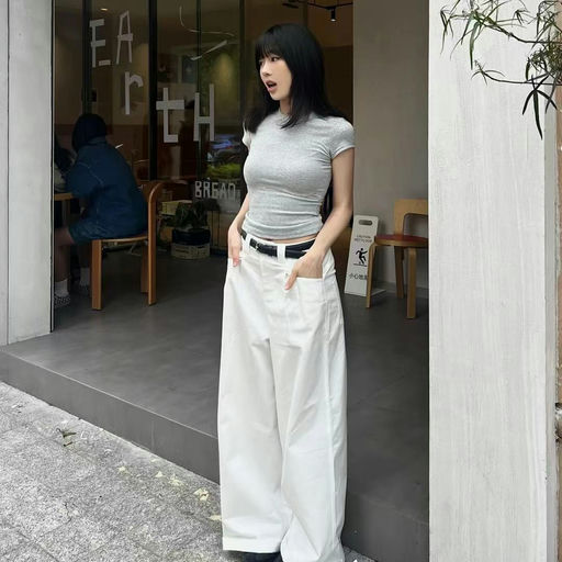 【补货】【易梦玲同款】Skim灰色修身Tee