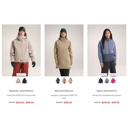 【开跑！】Arcteryx官网大促7折起 