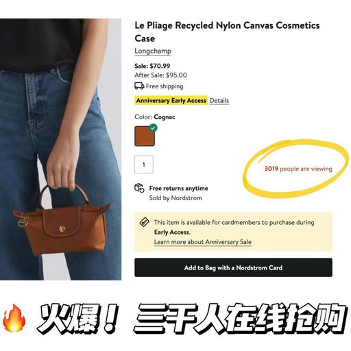 【断货王补货】Longchamp  mini饺子包