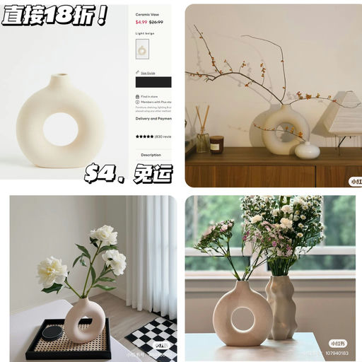 【网红花瓶史低价】$4，免运