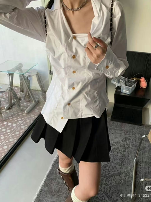 【抄底48折】【小红书超火的】西太后醉汉衬衫