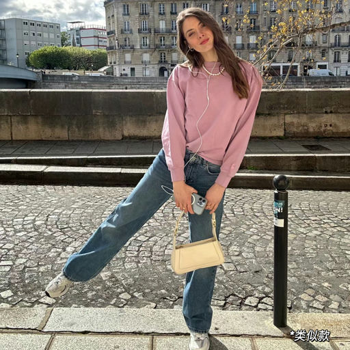 【朱珠同款】喵总也爱的卫衣，粉色下折