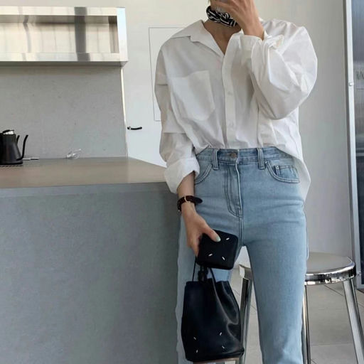 【抄底35折！】【韩妹最爱】马吉拉抽绳四角明线水桶包