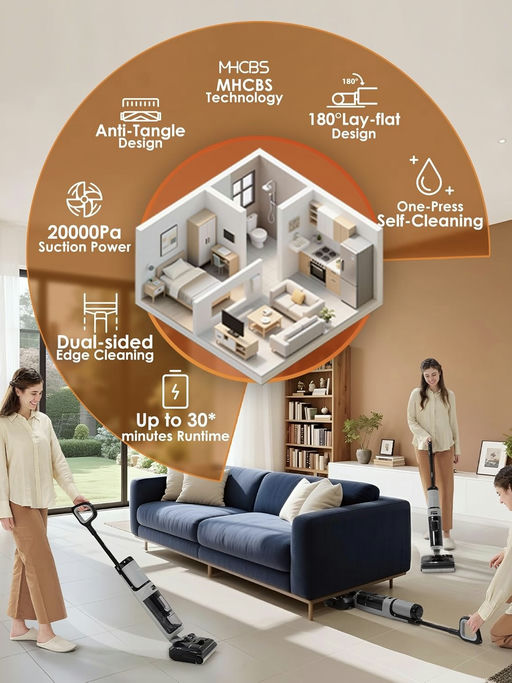 【最新款，史低价】【Tineco 180°平躺洗地机】