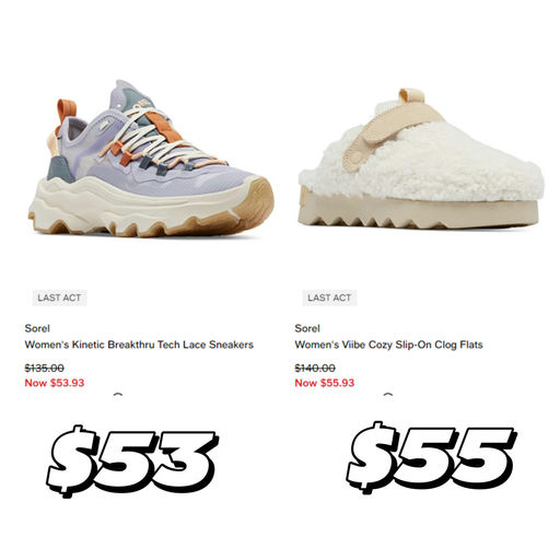 【仅限今天】【Sorel 一律4折】