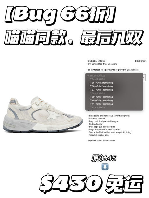 【Last Call】Bug 66折，喵总同款