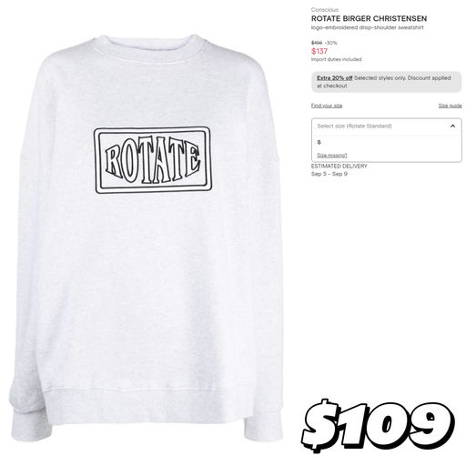 【鬼马入秋】Rotate 参加折上折，T恤几十刀就有！