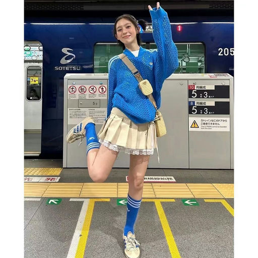 【马上断码】陈冠希联名Clot✖adidas gazelle薄底鞋 亚麻卡其色配浅蓝点缀