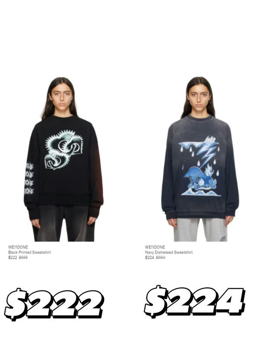 【卫衣季】We11done 抄底价