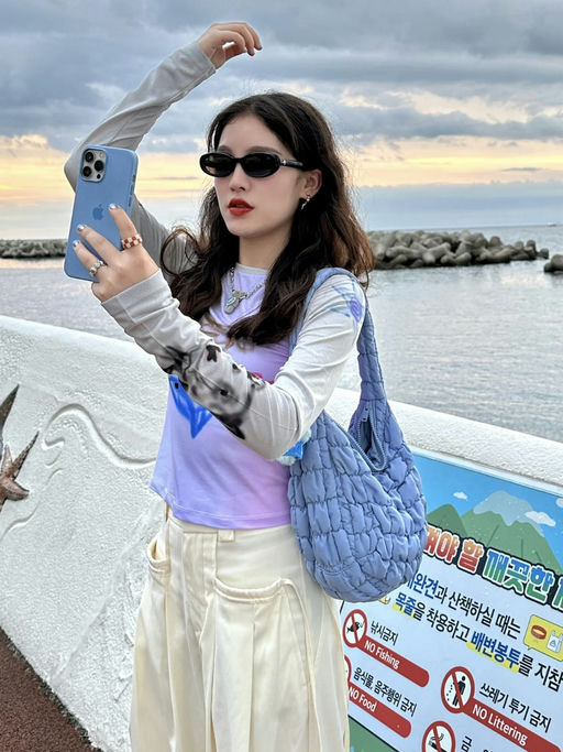 【7折】【奶蓝云朵包】