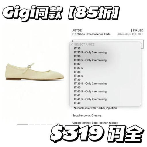 【不输Celine】Aeyde 玛丽珍，滑皮版补货