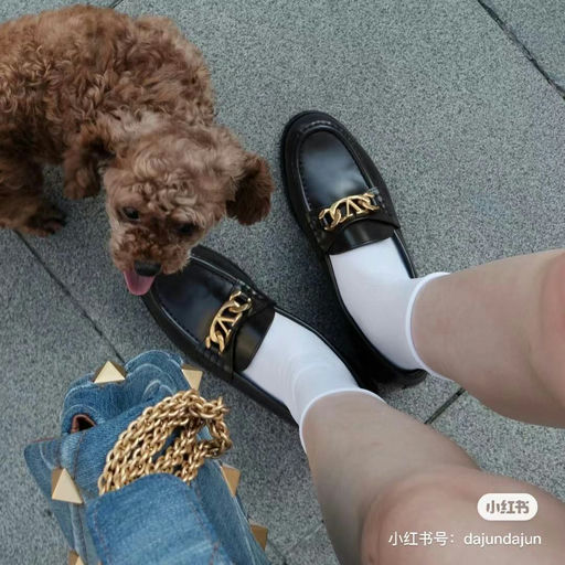 【4折！】Valentino经典链条logo乐福鞋