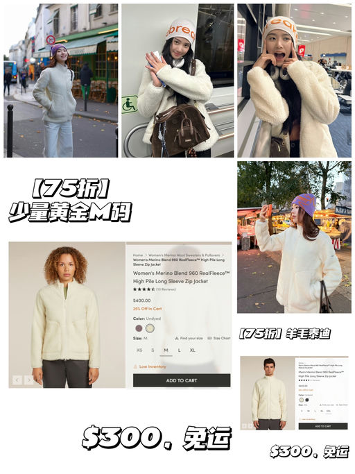 🐑【Icebreaker 真羊毛】【960 泰迪外套】