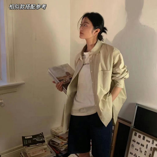 【版型绝佳】Lulu府绸衬衫，卡其色下折