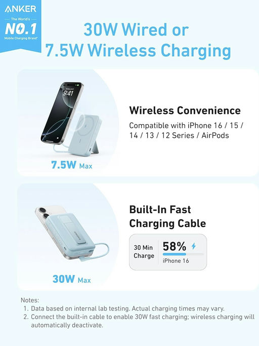 【Anker 磁吸充电宝】【$24，免运】