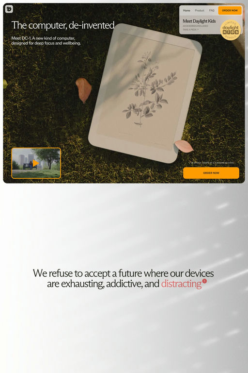 Daylight website screenshot