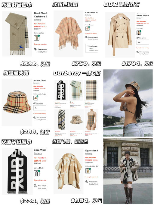 【手刀去！】 Burberry，一律6折