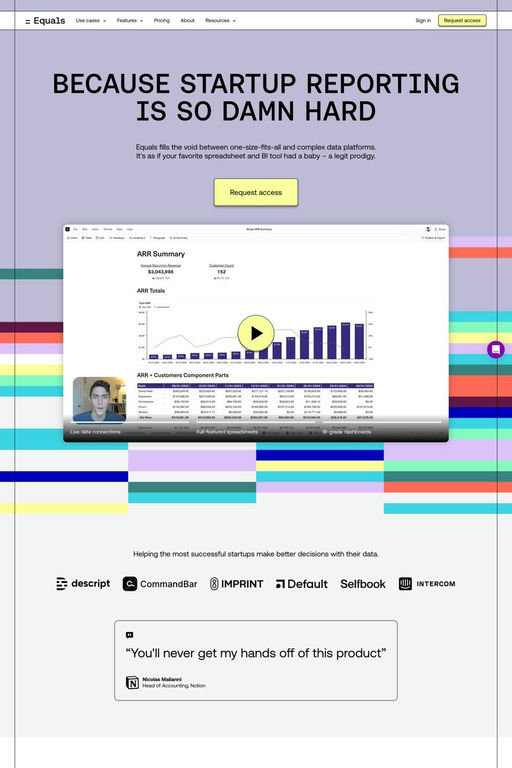 Equals website screenshot