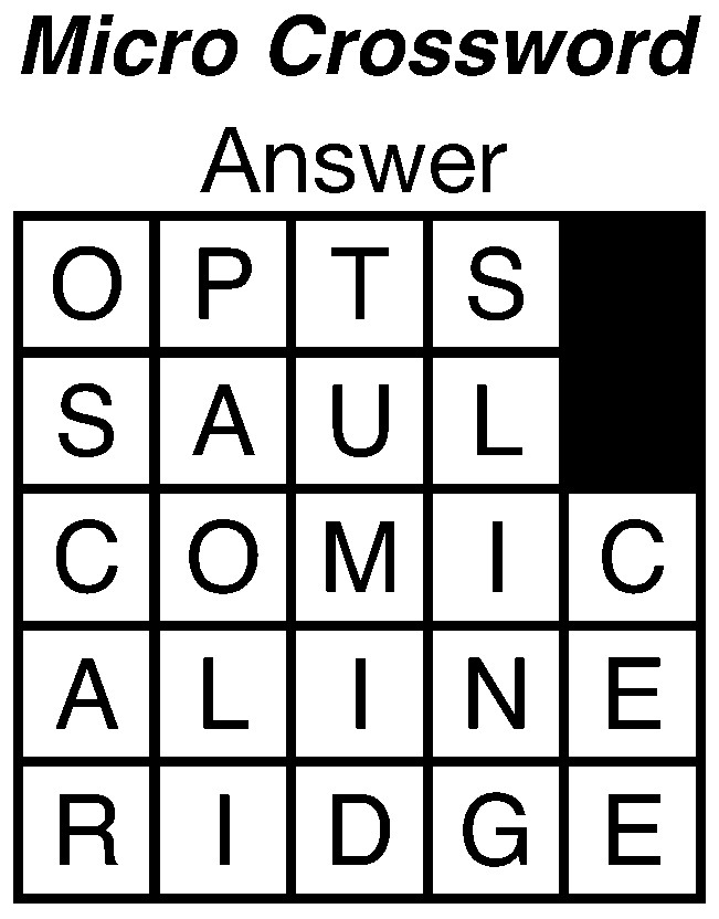 Micro Crossword