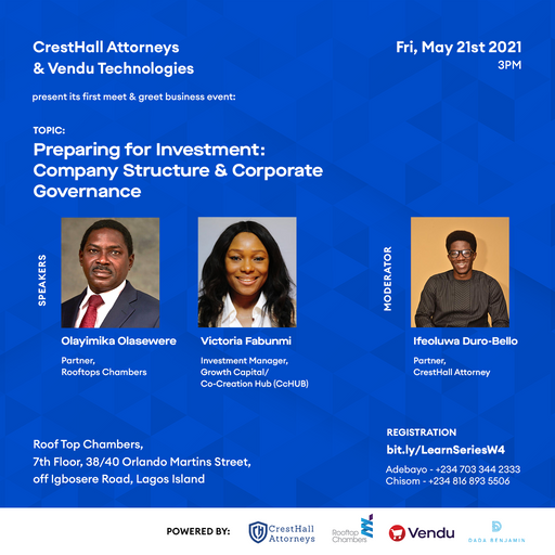 Preparing for Investment , Corporate structure and Governance