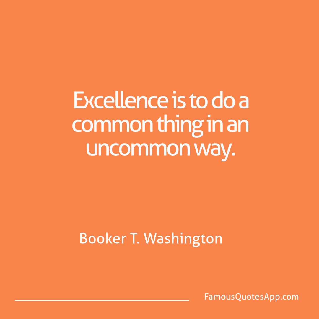 Success Booker T. Washington Excellence is to do