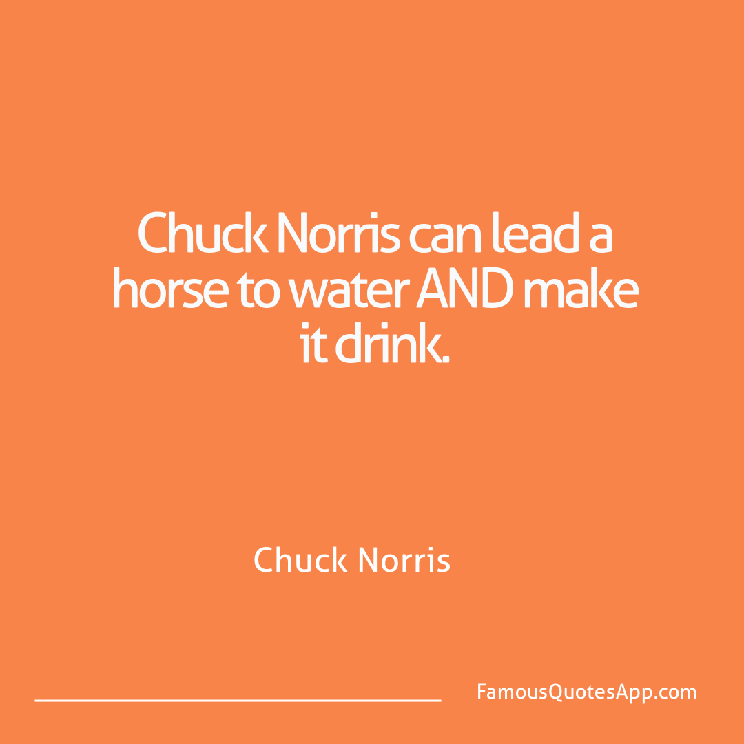 Chuck Norris Chuck Norris Chuck Norris can lea
