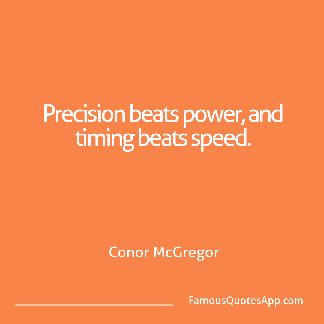 Motivation Conor McGregor Precision beats powe