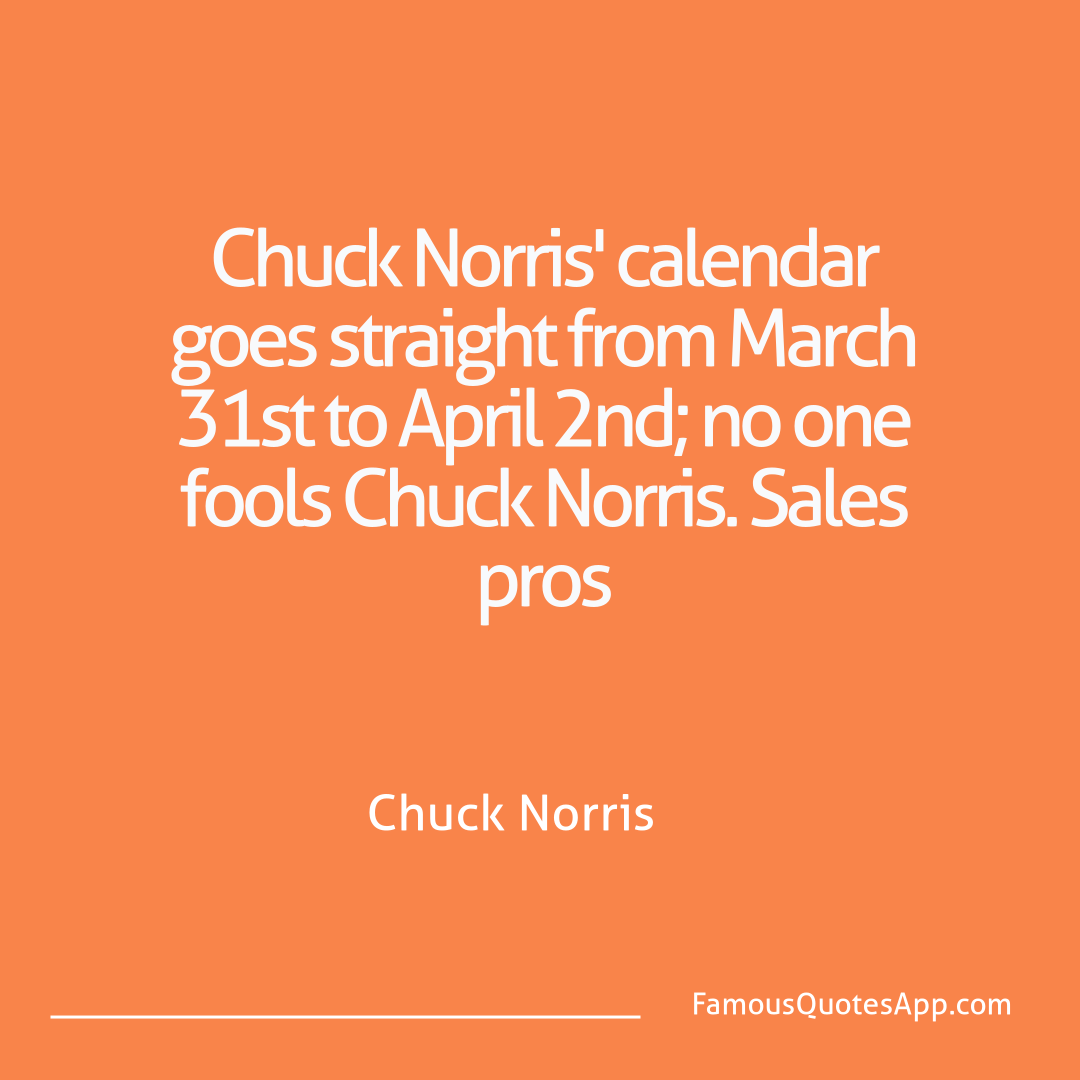 Chuck Norris Chuck Norris Chuck Norris' calend