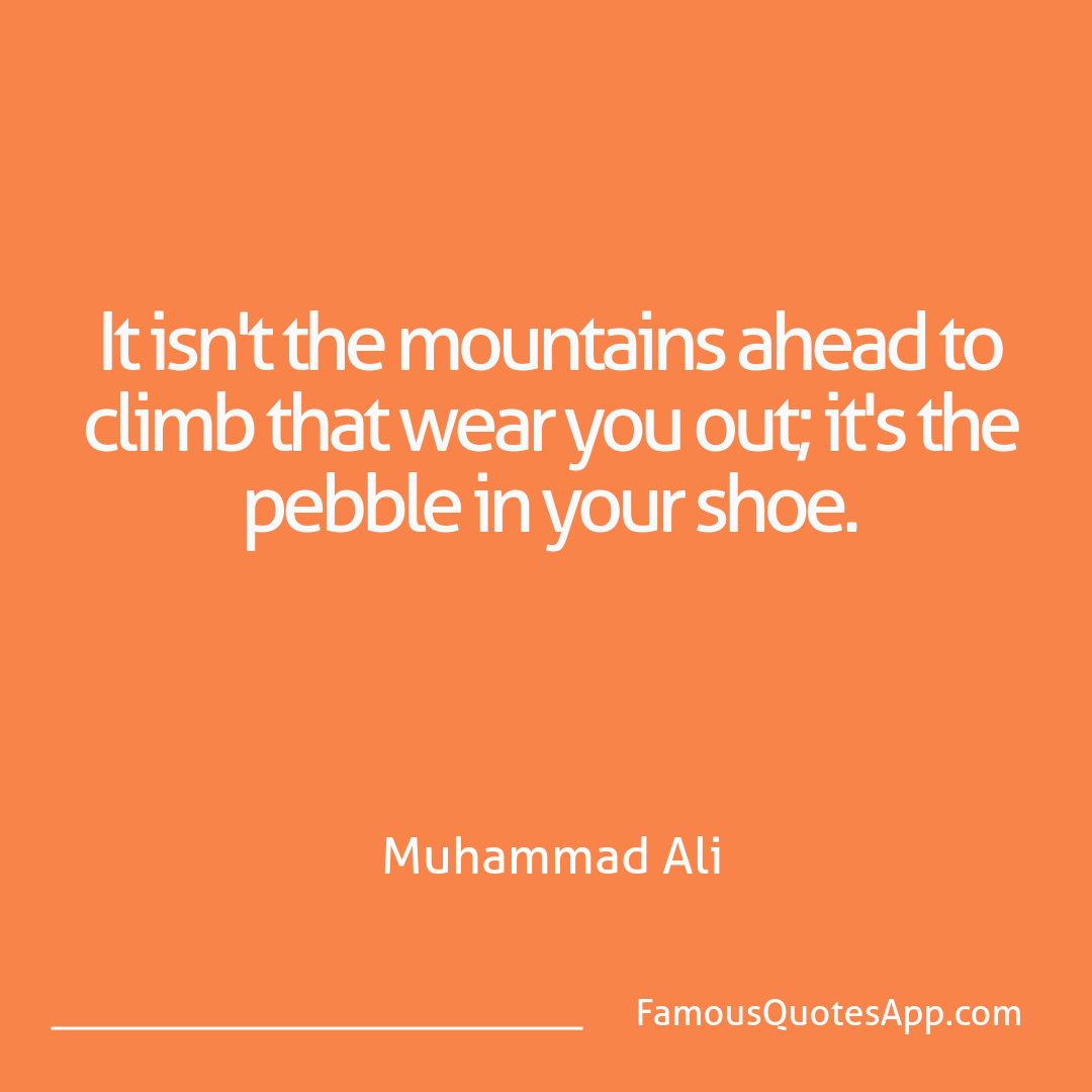 Motivation Muhammad Ali It isn't the mountai