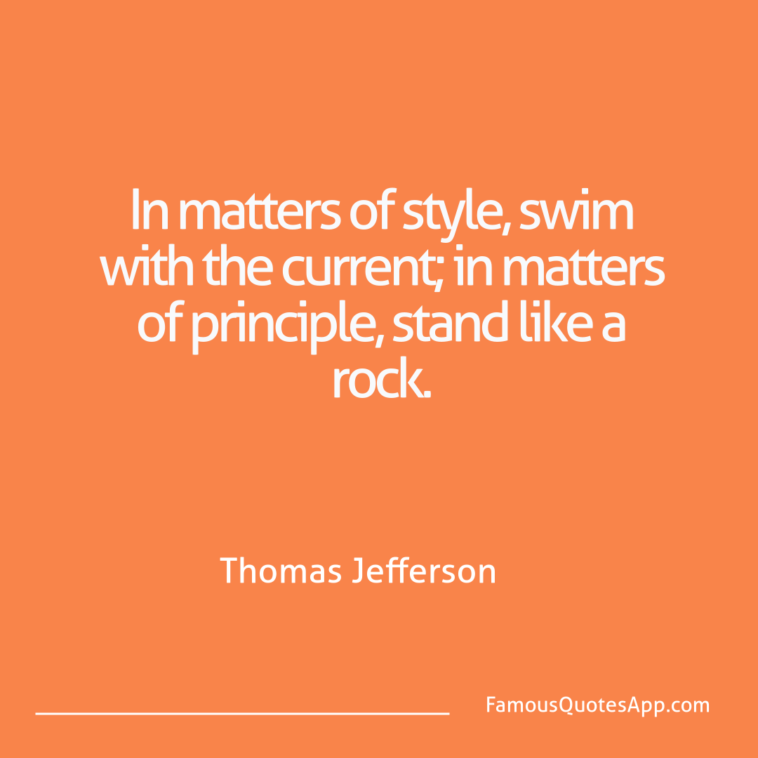 Success Thomas Jefferson In matters of style,