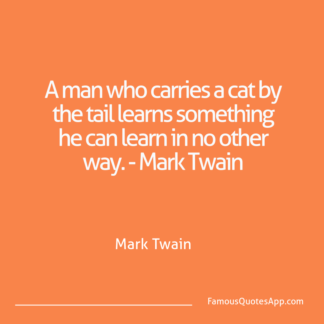 Humor Mark Twain A man who carries a
