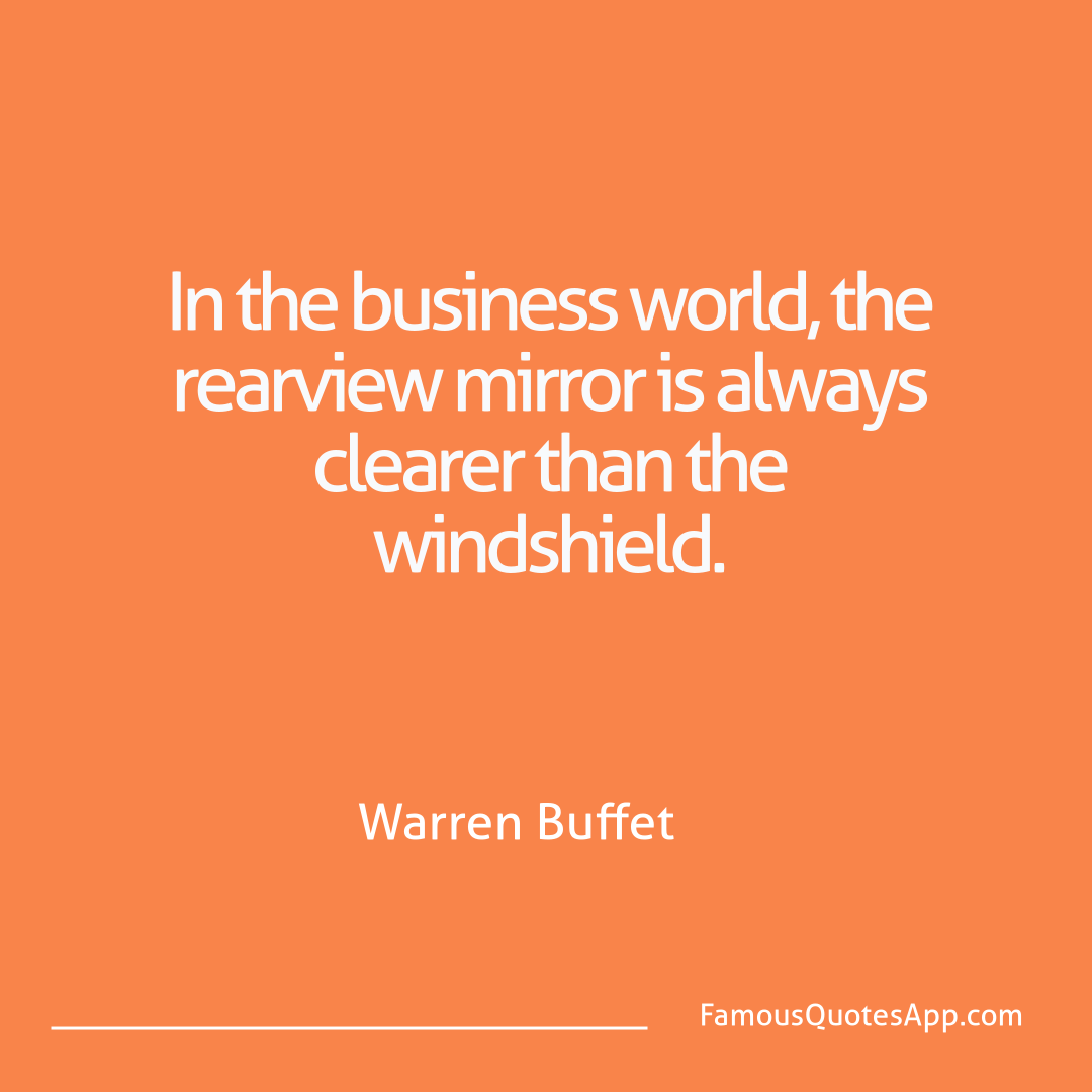 Wisdom Warren Buffet In the business worl