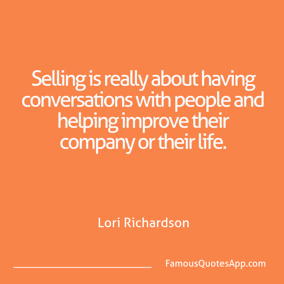 Success Lori Richardson Selling is really ab