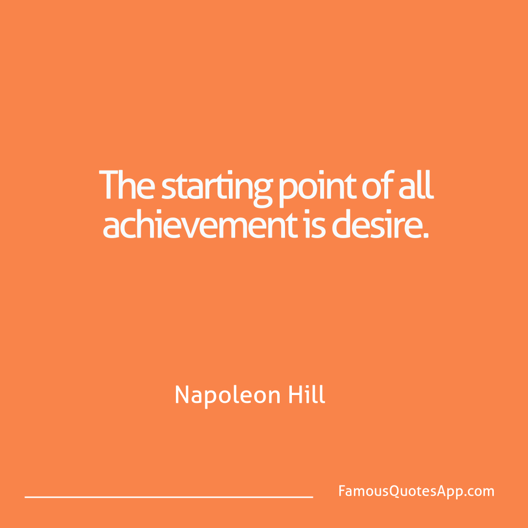 Success Napoleon Hill The starting point o