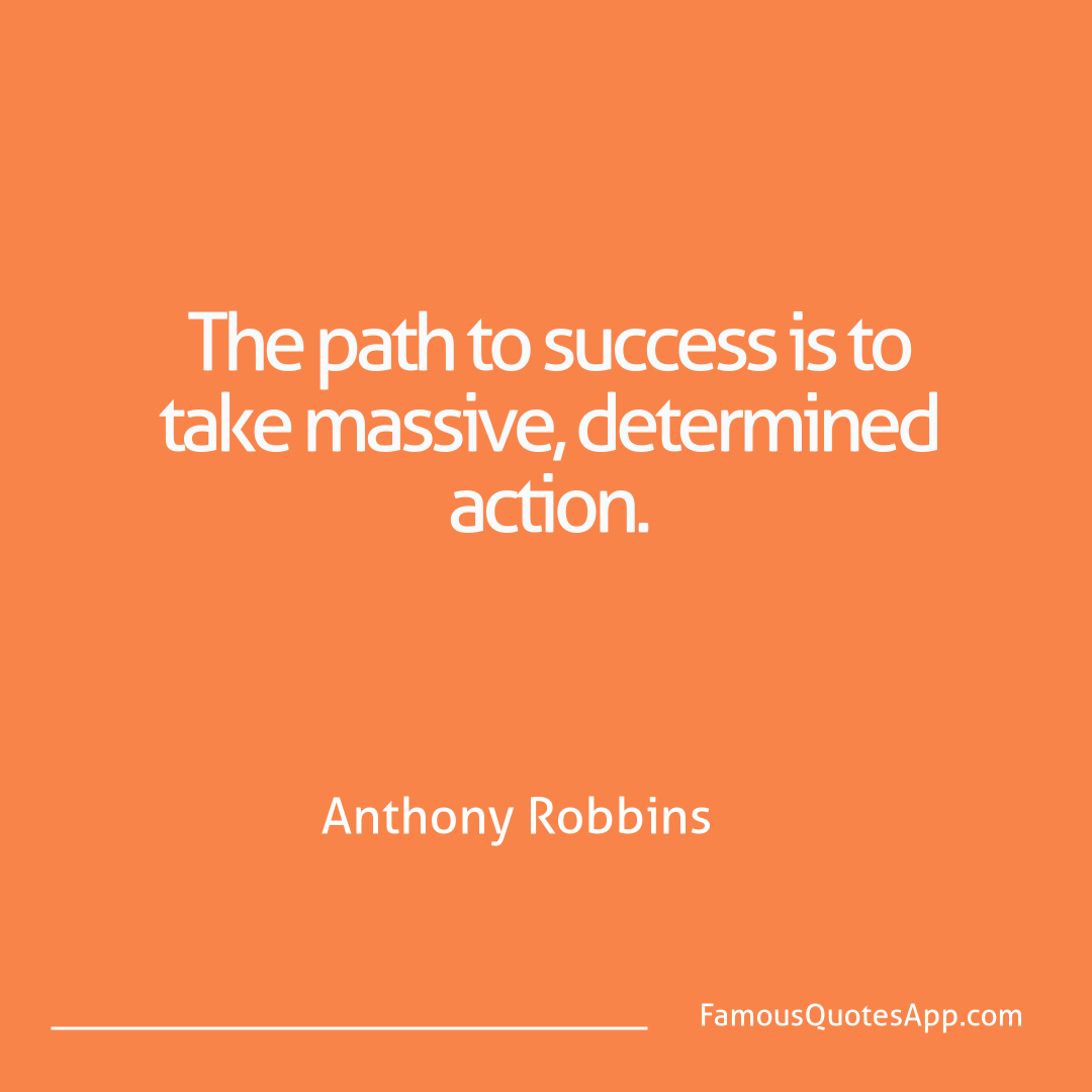 Success Anthony Robbins The path to success